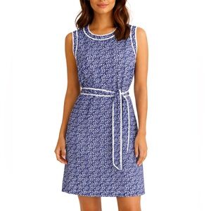 NWT IZOD Performance Stretch Sleeveless Tennis Golf Dress Navy Floral Size XL